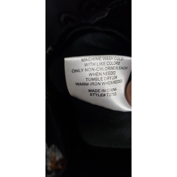 Koko + Mason Floral Blouse M Black Velvet Burnout WhimsiGoth Dark Fairy Witchy - Picture 10 of 13